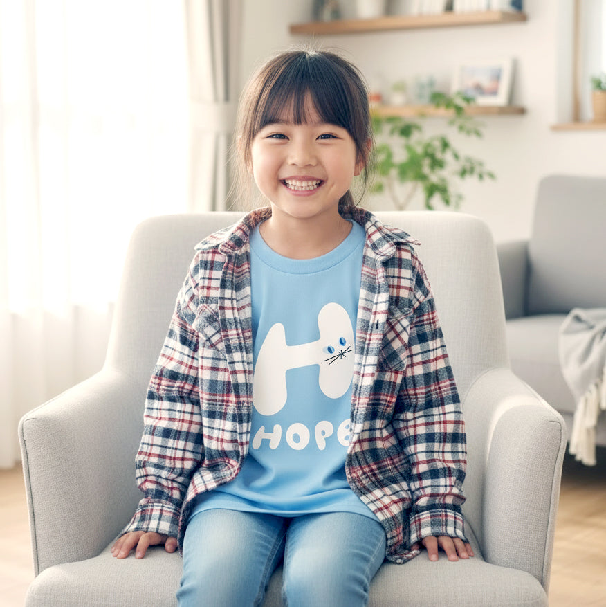 【ステッカー付】KIDS 5.6oz / “alphabet HOPE” Tシャツ
