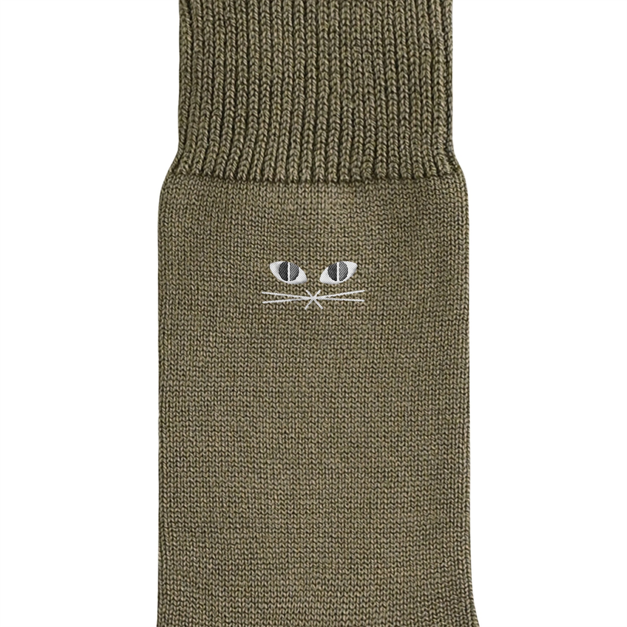 キャラ刺繍ソックス olive-drab image