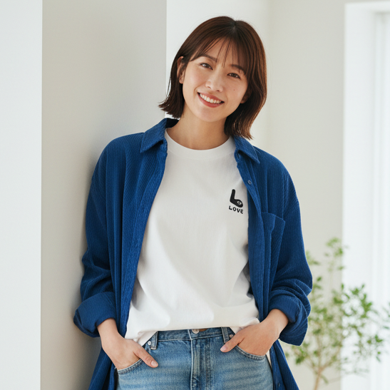 7.1oz / “alphabet LOVE” Tシャツ<br>　