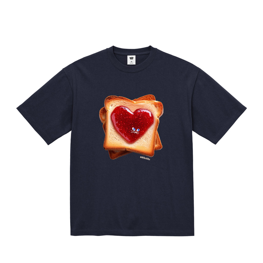 9.1oz / “good morning bread” BIG Tシャツ navy image