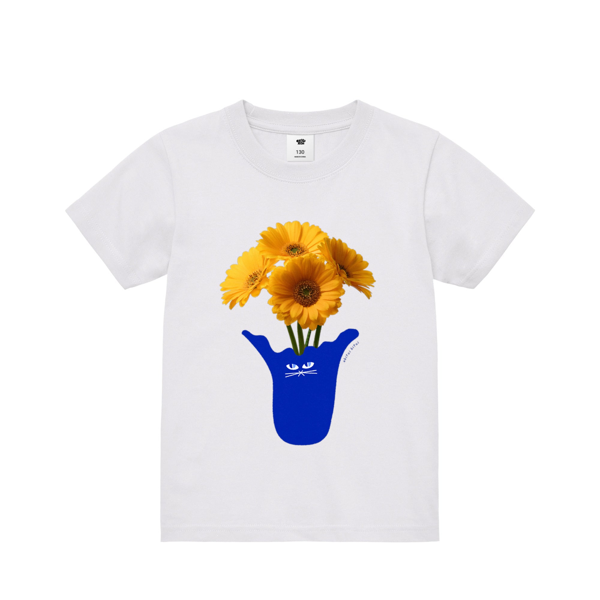 KIDS 5.6oz / “Kiiro ohana” Tシャツ white image