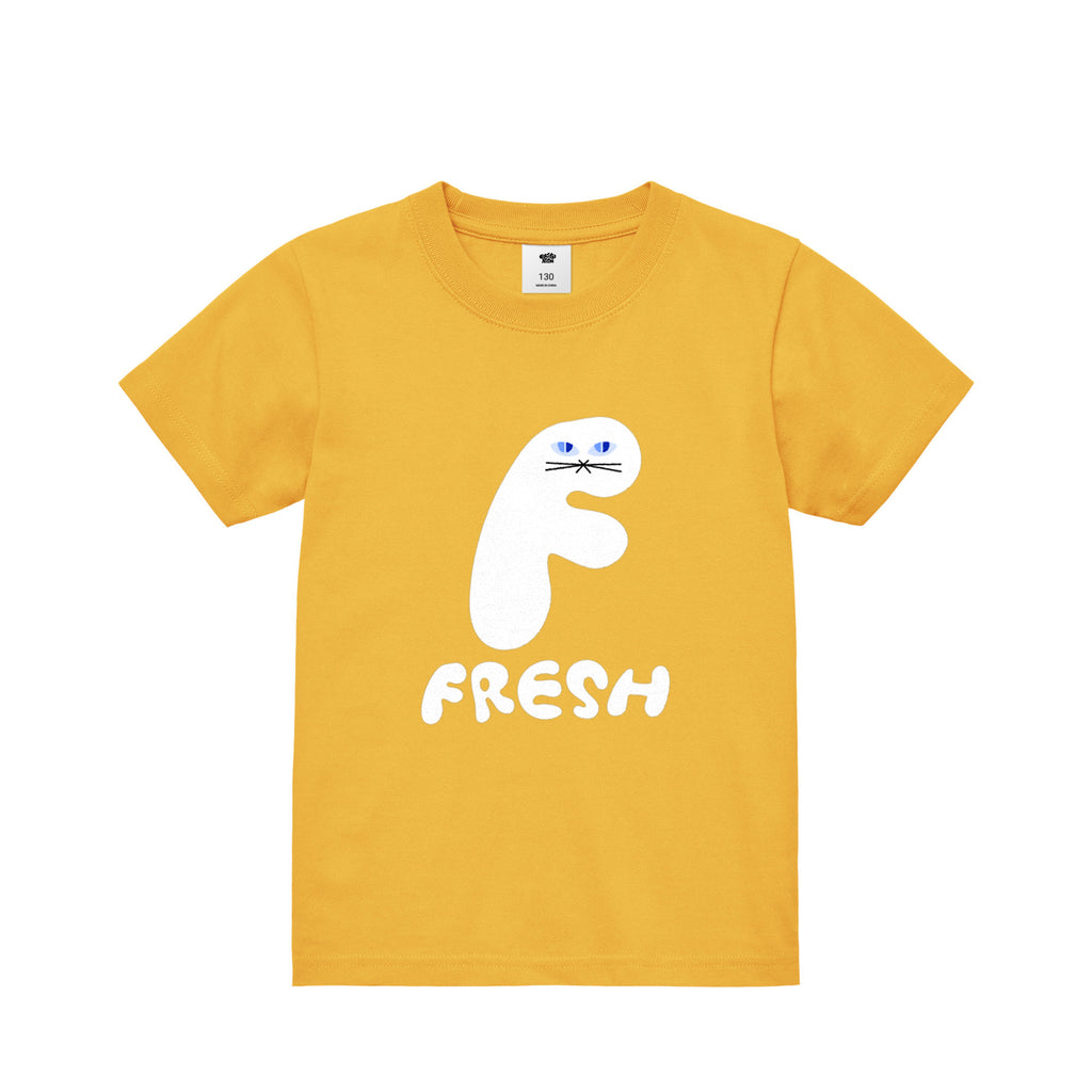 KIDS 5.6oz / "alphabet FRESH" Tシャツ banana image