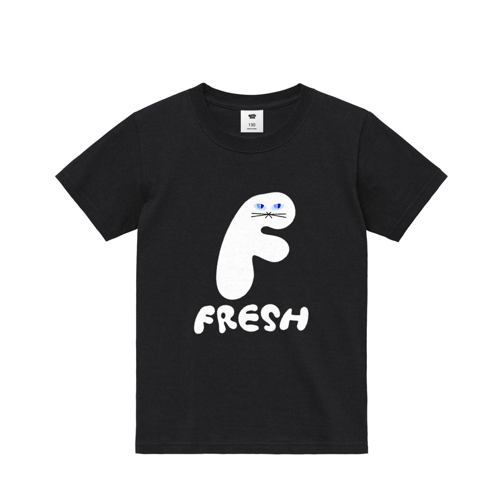 KIDS 5.6oz / "alphabet FRESH" Tシャツ black image