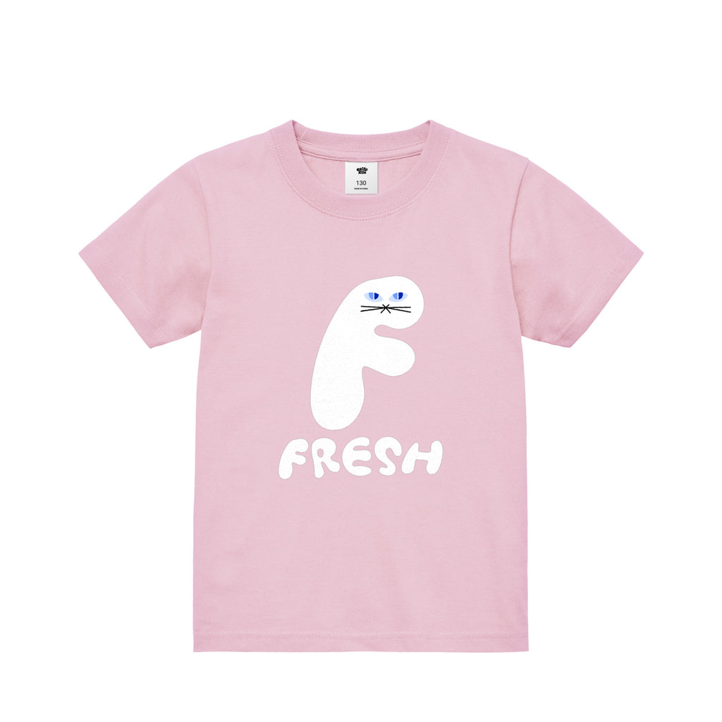 KIDS 5.6oz / "alphabet FRESH" Tシャツ light-pink image