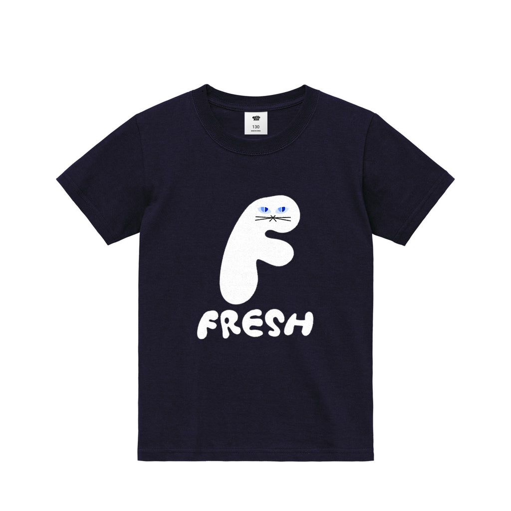 KIDS 5.6oz / "alphabet FRESH" Tシャツ navy image