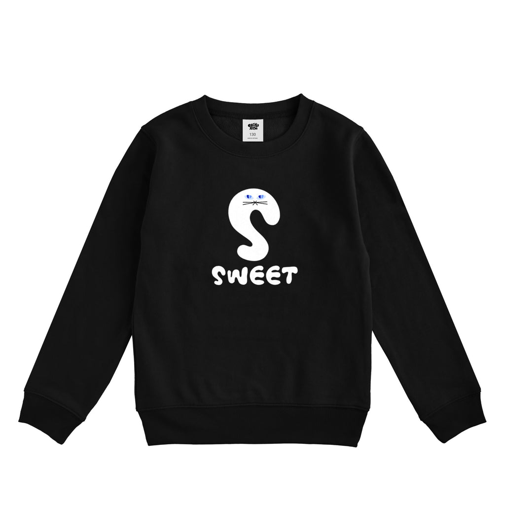 KIDS 8.4oz / "alphabet SWEET" スウェット black image