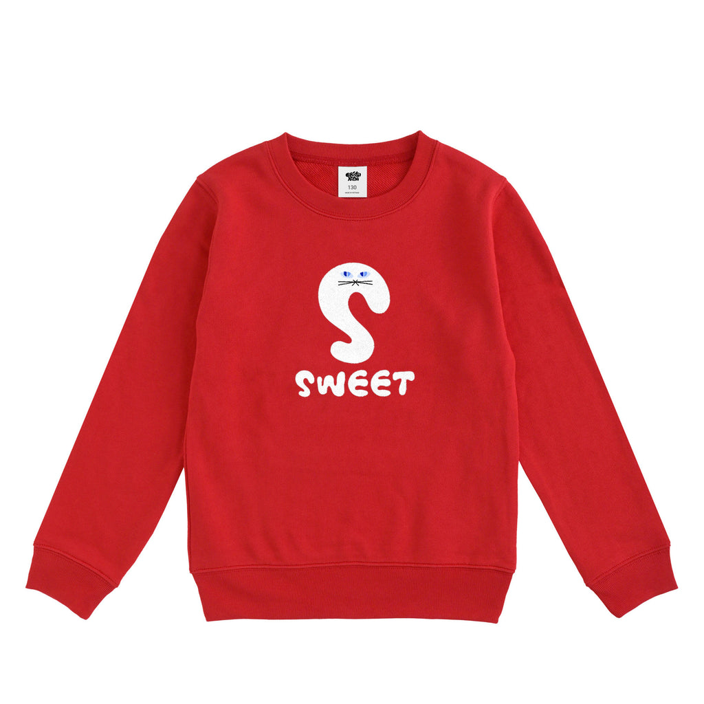 KIDS 8.4oz / "alphabet SWEET" スウェット bright-red image