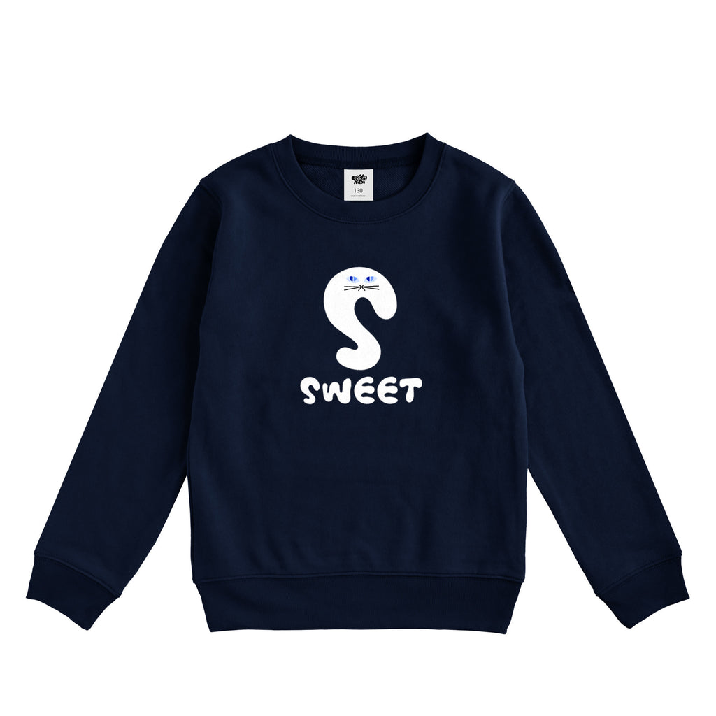 KIDS 8.4oz / "alphabet SWEET" スウェット deep-navy image