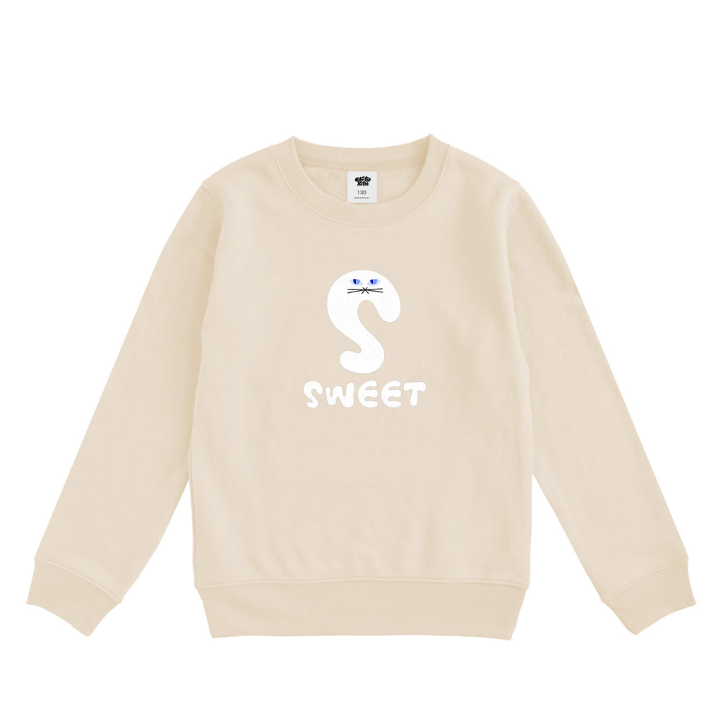 KIDS 8.4oz / "alphabet SWEET" スウェット light-beige image