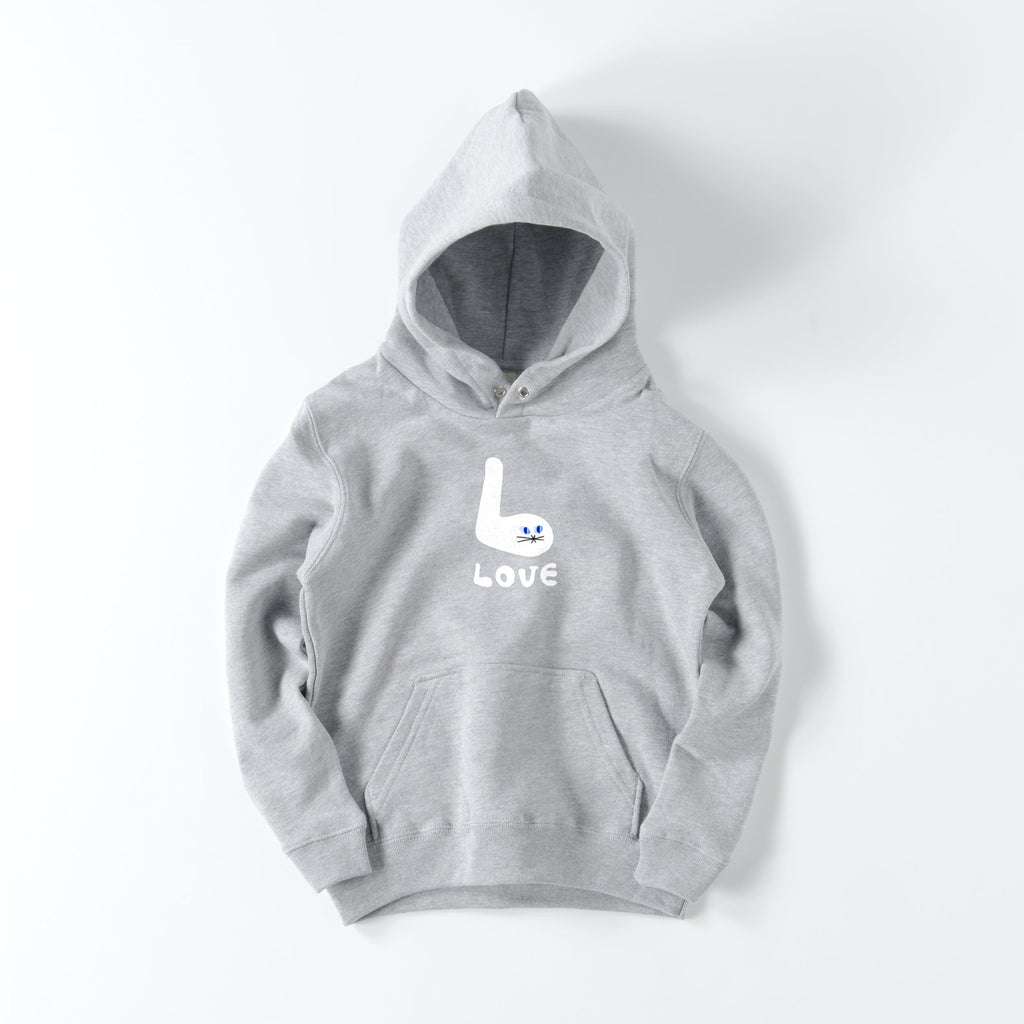 KIDS 8.4oz / "alphabet LOVE" プルオーバーパーカー gray image