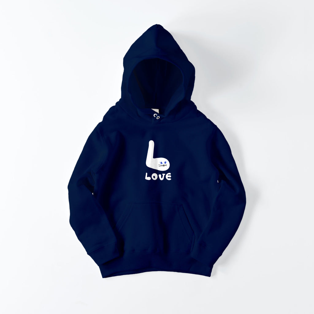 KIDS 8.4oz / "alphabet LOVE" プルオーバーパーカー navy image
