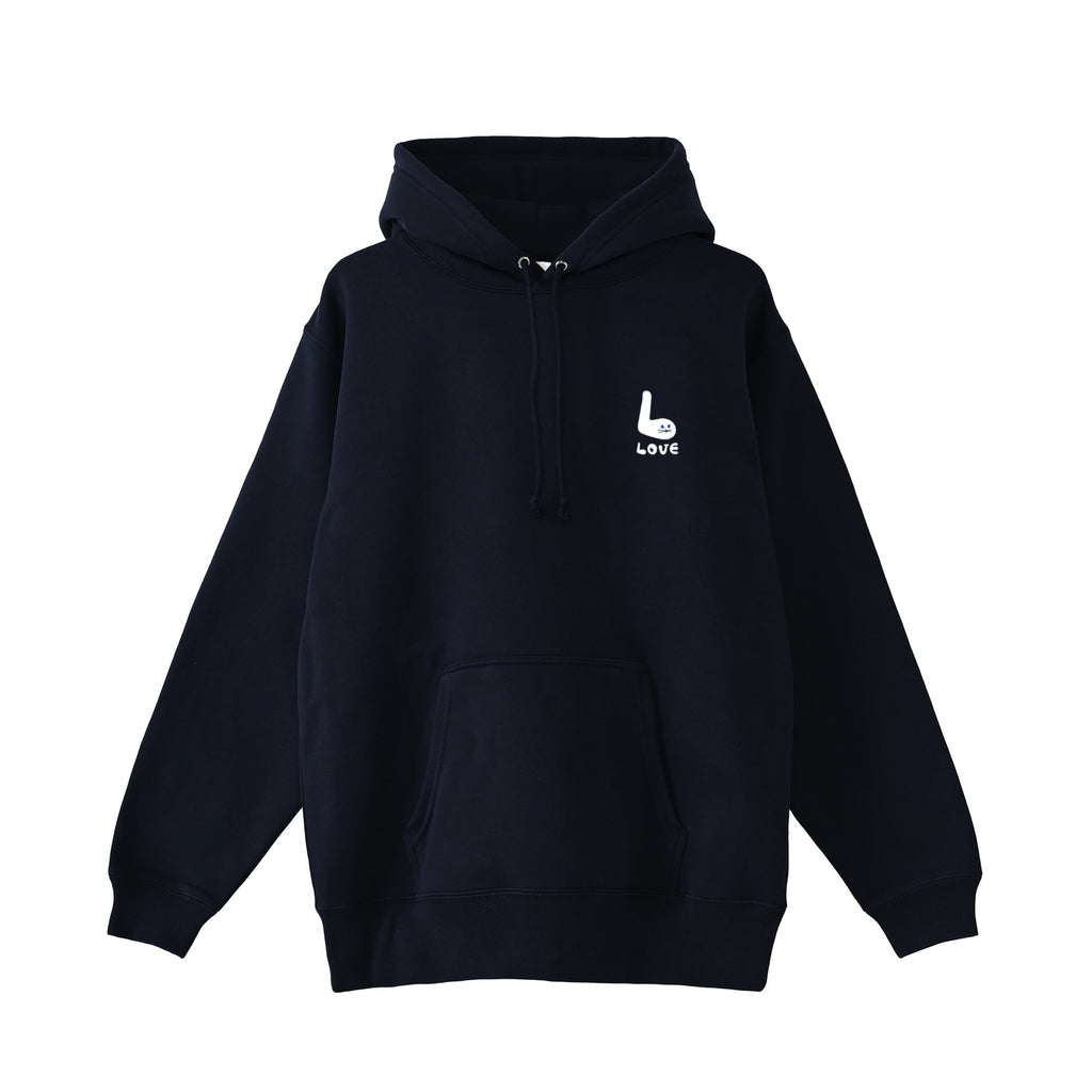 10oz / "alphabet LOVE" プルオーバーパーカー navy image